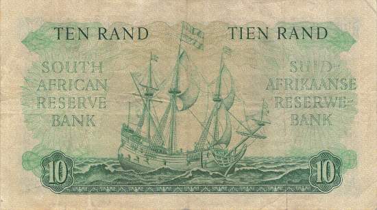 Südafrika p106b 10 Rand 1961